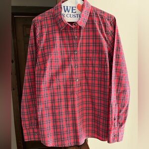 J Crew plaid popover shirt